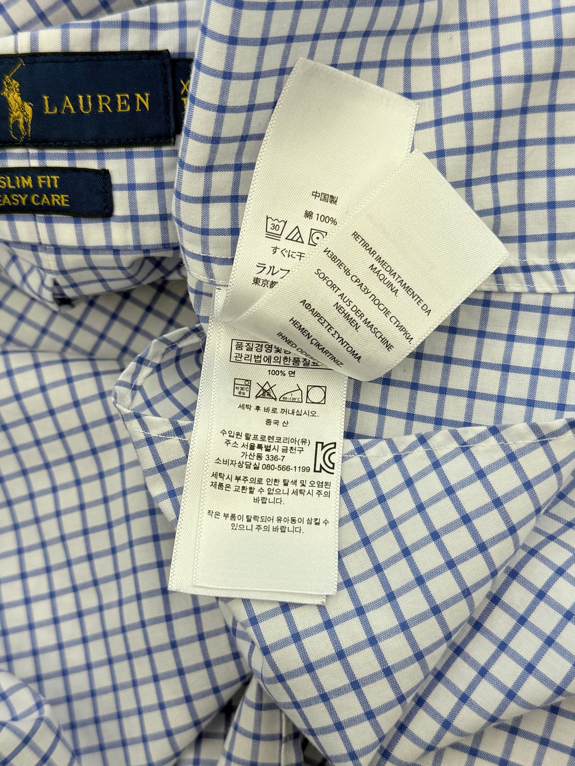 폴로 랄프로렌 오버사이즈 신형 체크패턴 화이트 셔츠 상품이미지6