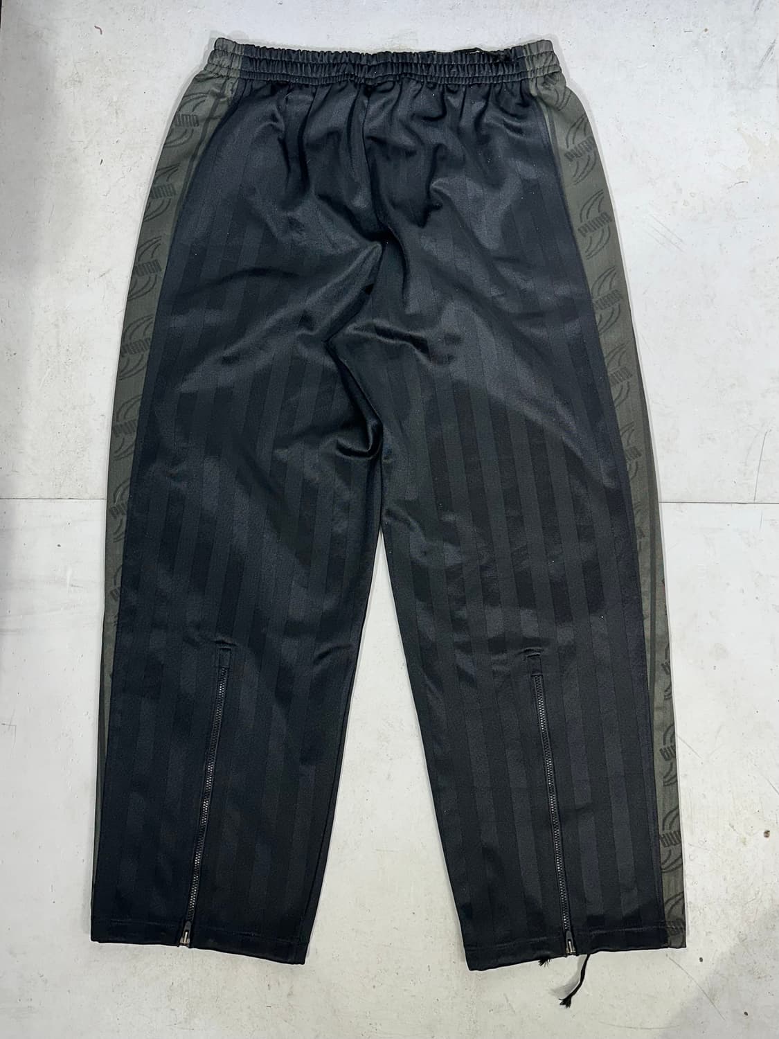 푸마 블랙 사이드 라인 댄스 추리닝 트레이닝 와이드 팬츠 M 상품이미지5