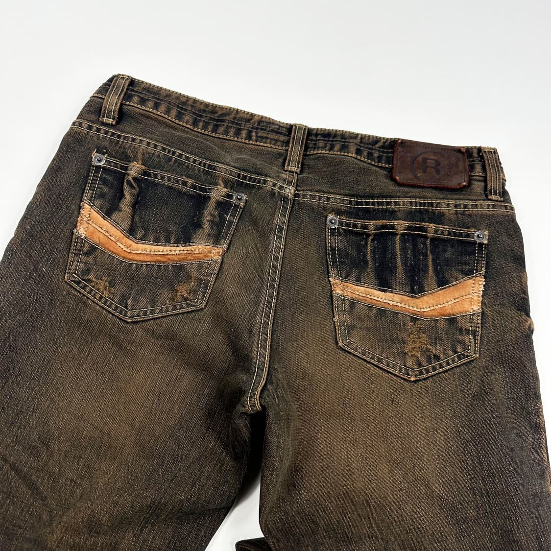 VTG 빈티지 워싱 데미지 데님 팬츠 (32인치) 상품이미지5