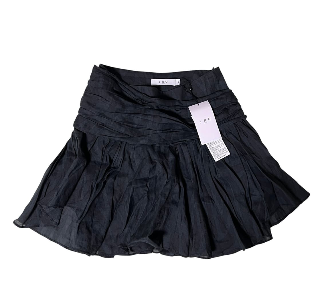 (새상품)IRO 이로 블랙 셔링 프릴스커트 36 상품이미지1