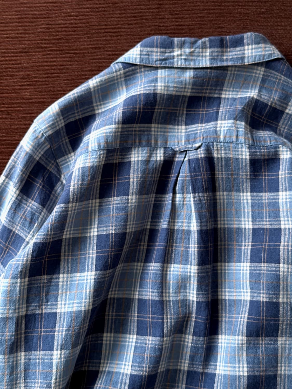 Rough cotton linen design check  shirt 상품이미지5