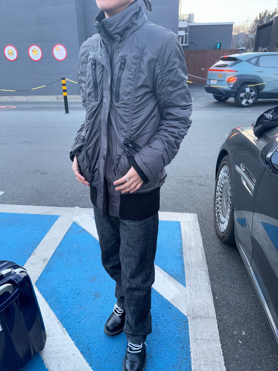 그레이 셔링 빈티지 푸퍼 상품이미지2