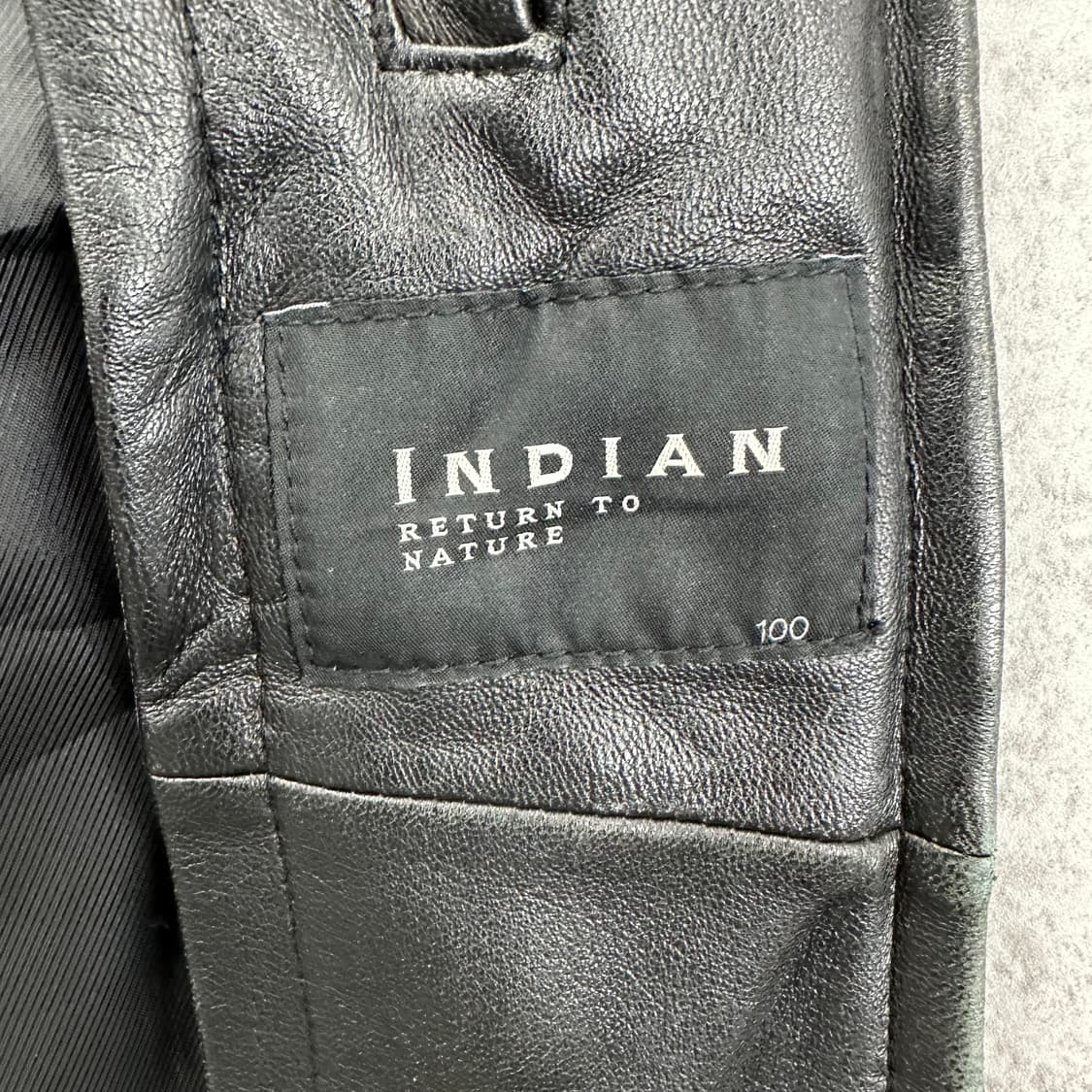 100 인디안 남자 램스킨 블루종 자켓 상품이미지4