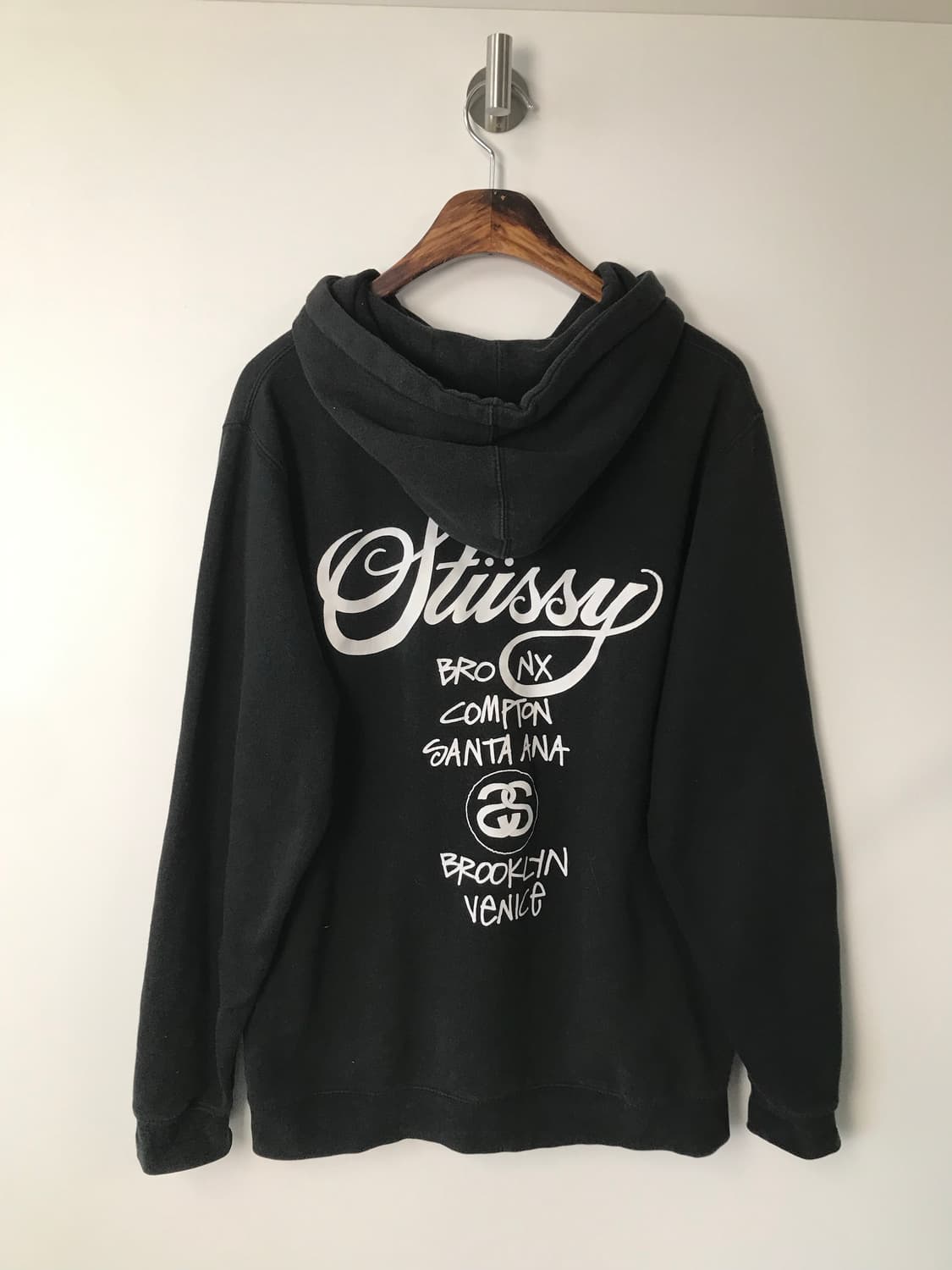 스투시 월드투어 블랙 후드티 상품이미지4