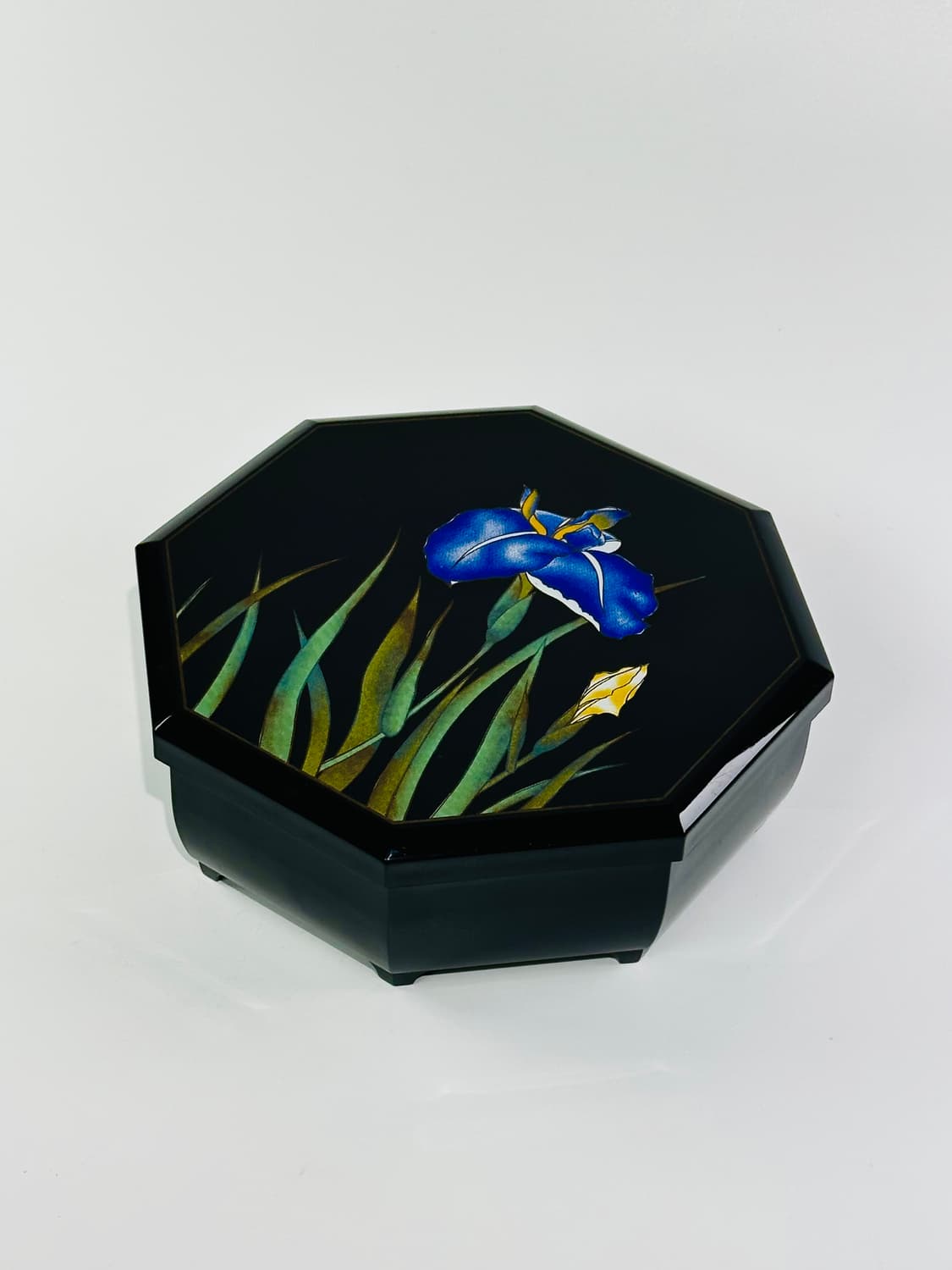 일본 빈티지 오르골 팔각 칠기 보석함 소품함 상품이미지6