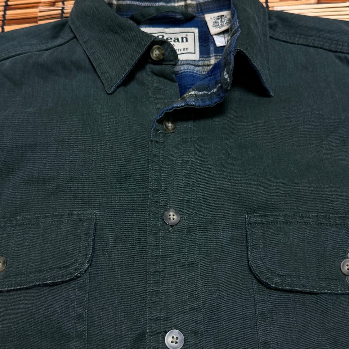 L.L.Bean 일본판 카키 셔츠 m 상품이미지4