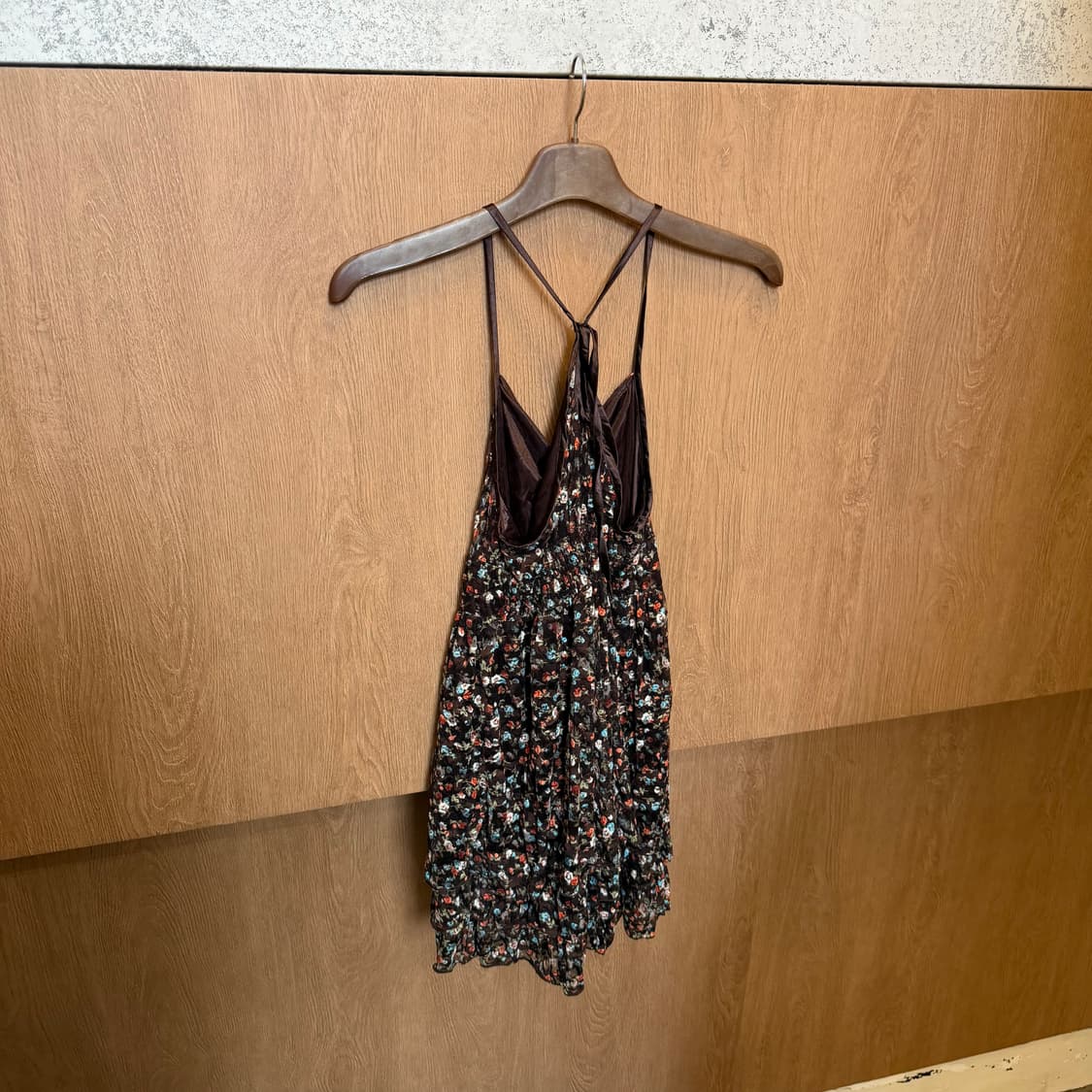 빈티지 슬리브리스 미디 원피스 플라워 패턴 디테일 k84 상품이미지5