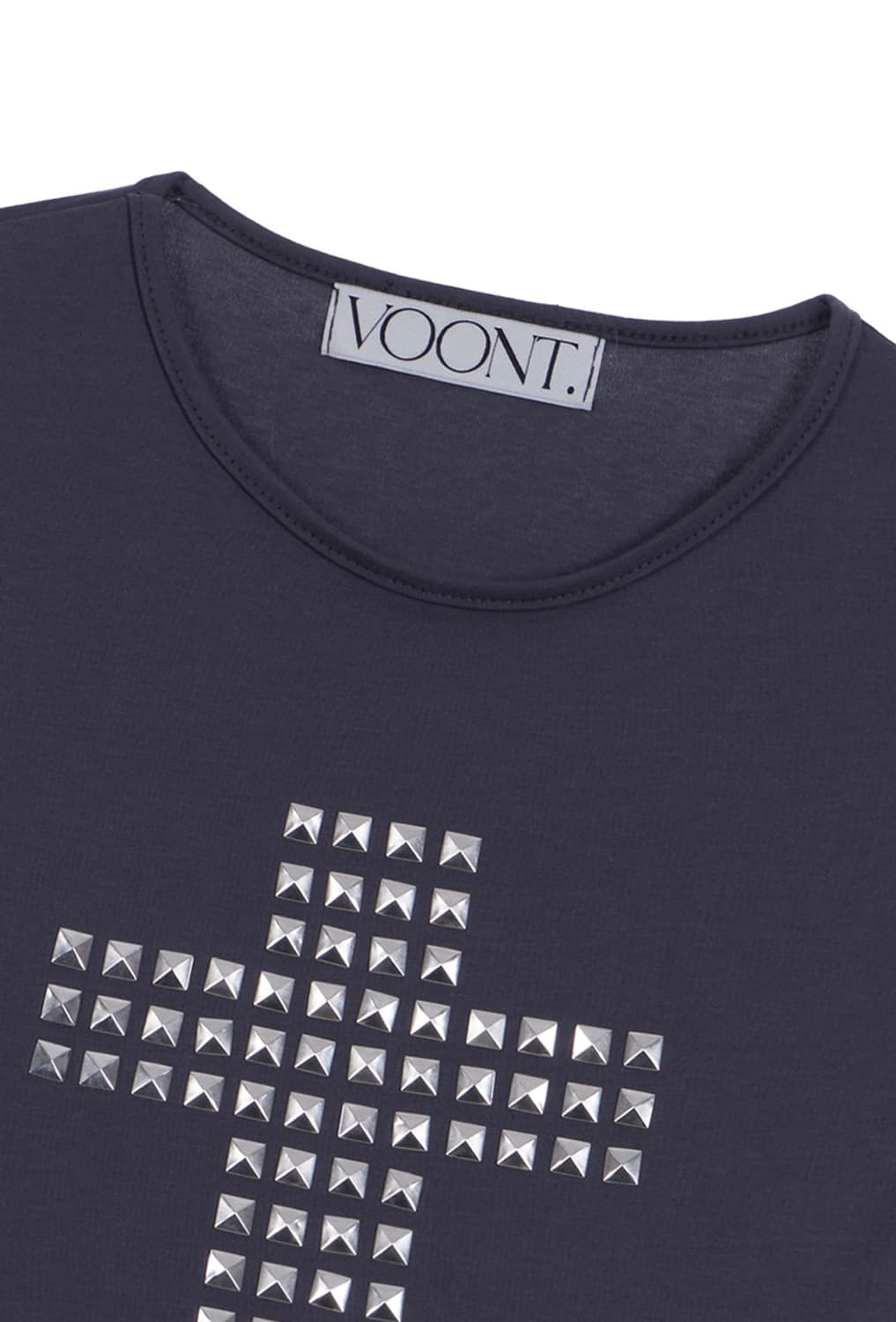 무배)택있음 ) 26s새거급 분트 bunque 차콜 스터드 크로스 티셔츠 상품이미지4