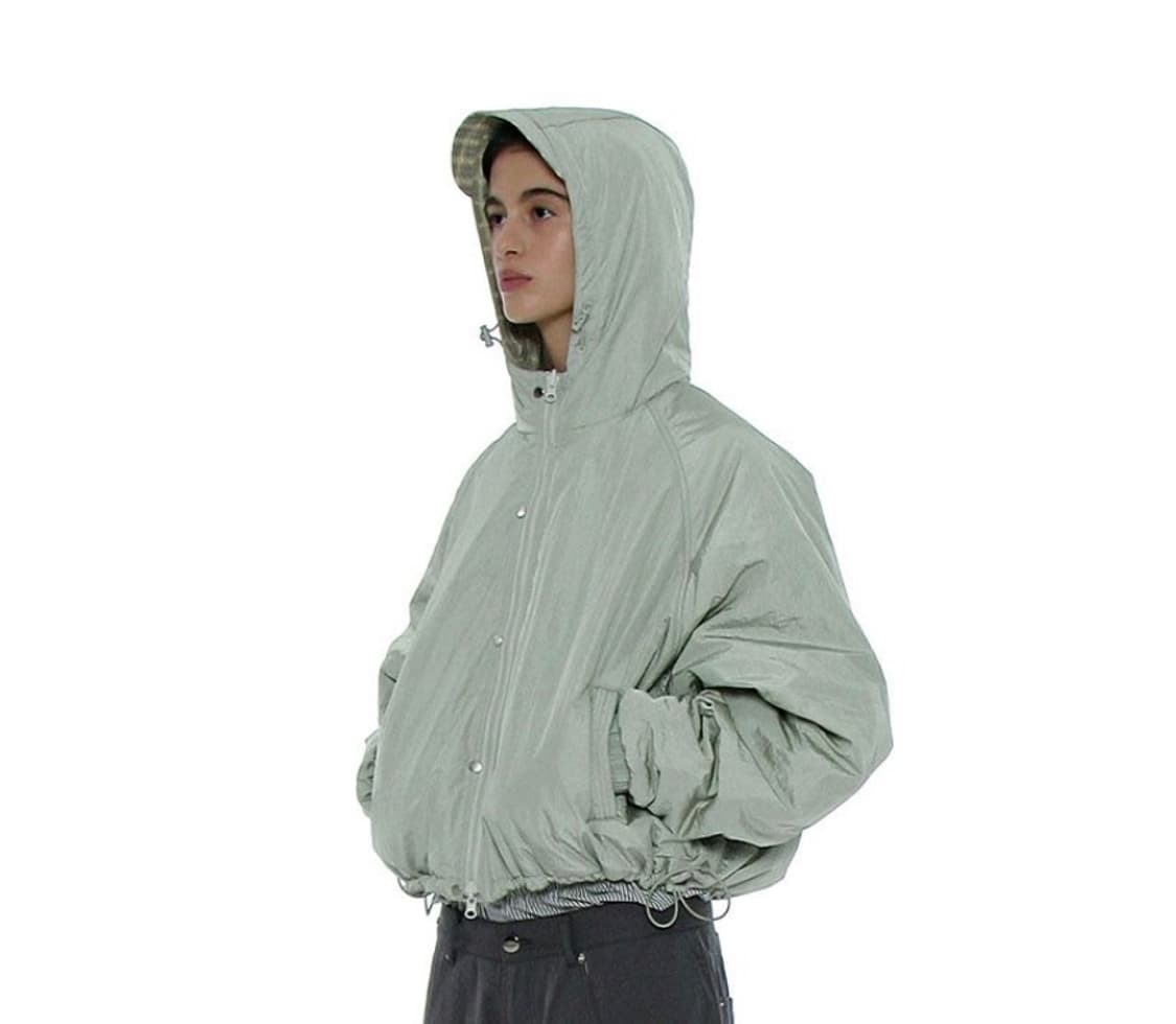 파르티멘토 우먼 - 리버시블 후드 윈드브레이커 (민트 그레이) 상품이미지3