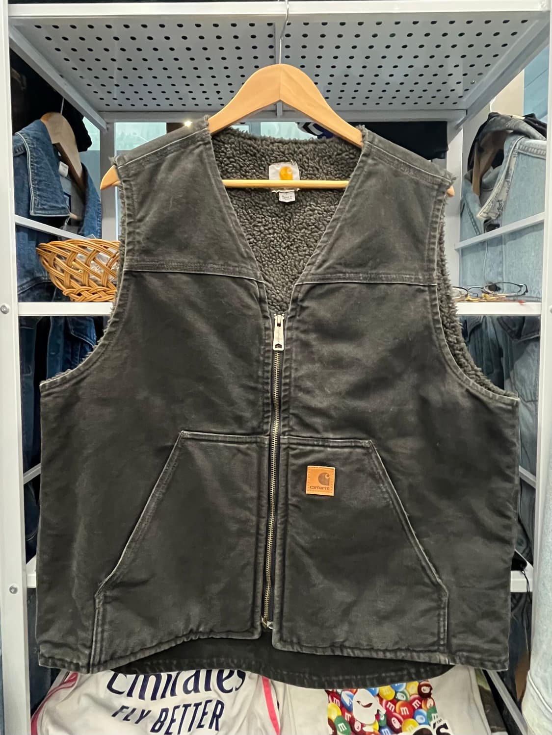 10s 칼하트 워크 베스트 BLK 블랙 털 안감 조끼 상품이미지1