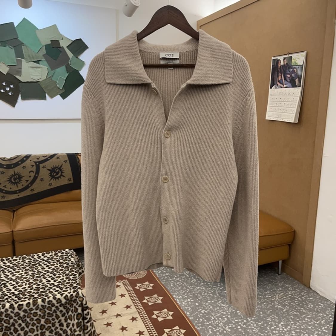 COS 코스 여리 캐주얼 부클레 니트 버튼 가디건 M C09616 상품이미지3