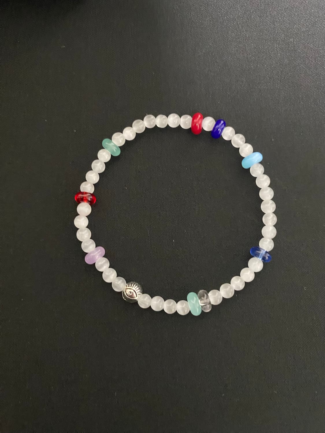 캐츠아이 4mm 컬러믹스 원석 팔찌 상품이미지1