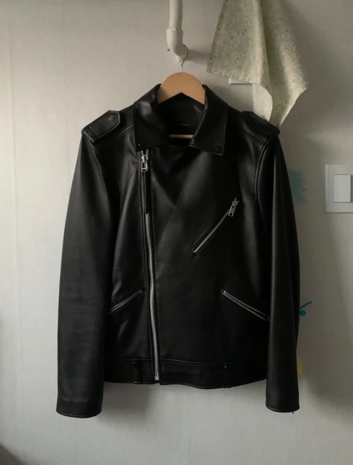 이태원 NORTH BEACH 천연양가죽 라이더 가죽자켓 상품이미지1