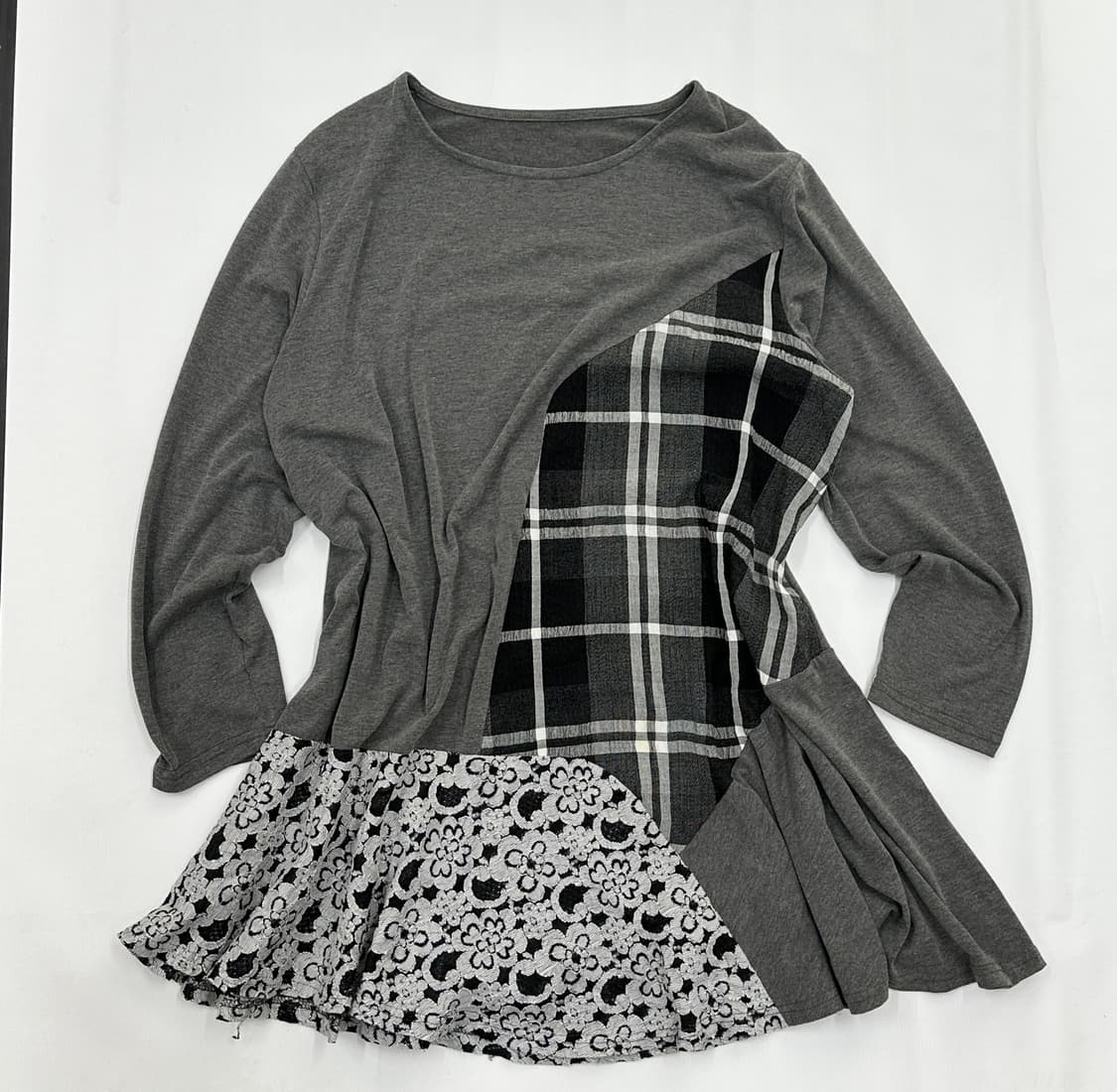 🪶하구미의 패턴 원피스 티셔츠🪶 그런지 히피 에스닉 레이어드  상품이미지3