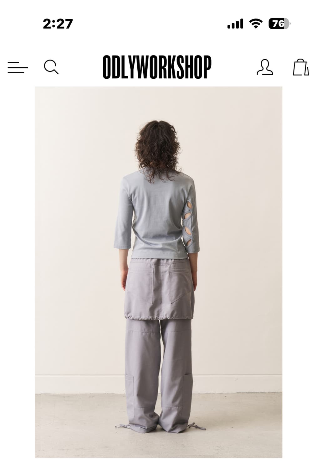 오들리워크샵 Layered Trousers Ashen 상품이미지3