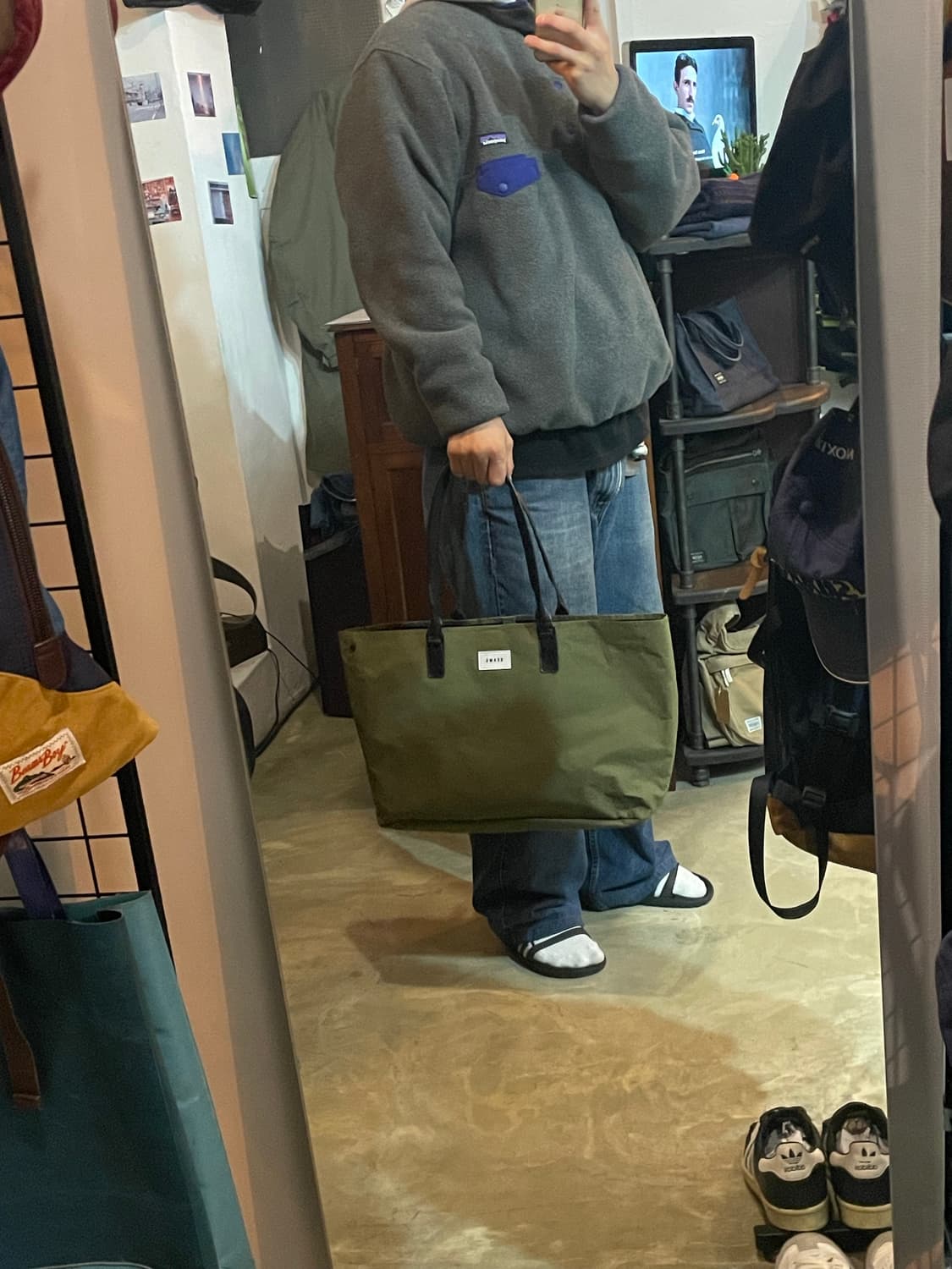 Beams 숄더백 카키 상품이미지2