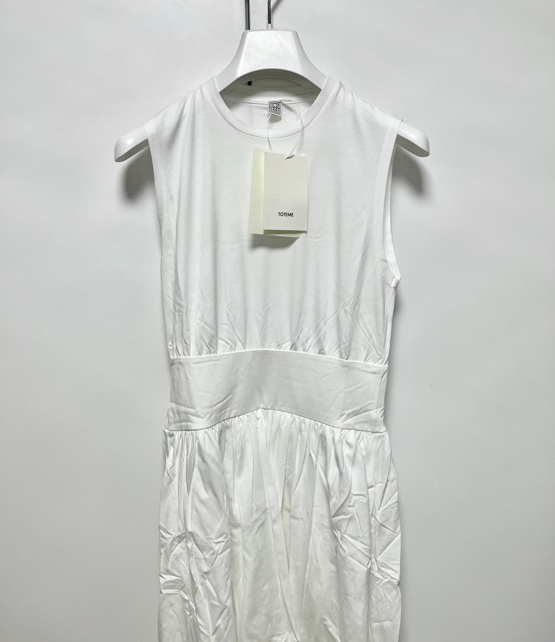 [S]토템 25fw 슬리브리스 코튼 드레스/화이트 상품이미지1