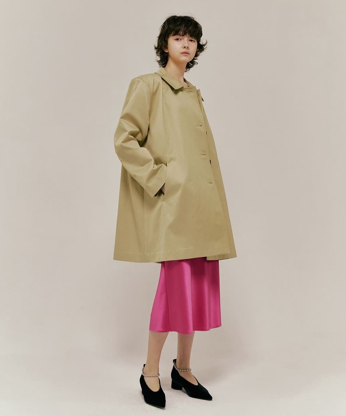 오버듀플레어 하프 트렌치 코트 상품이미지2