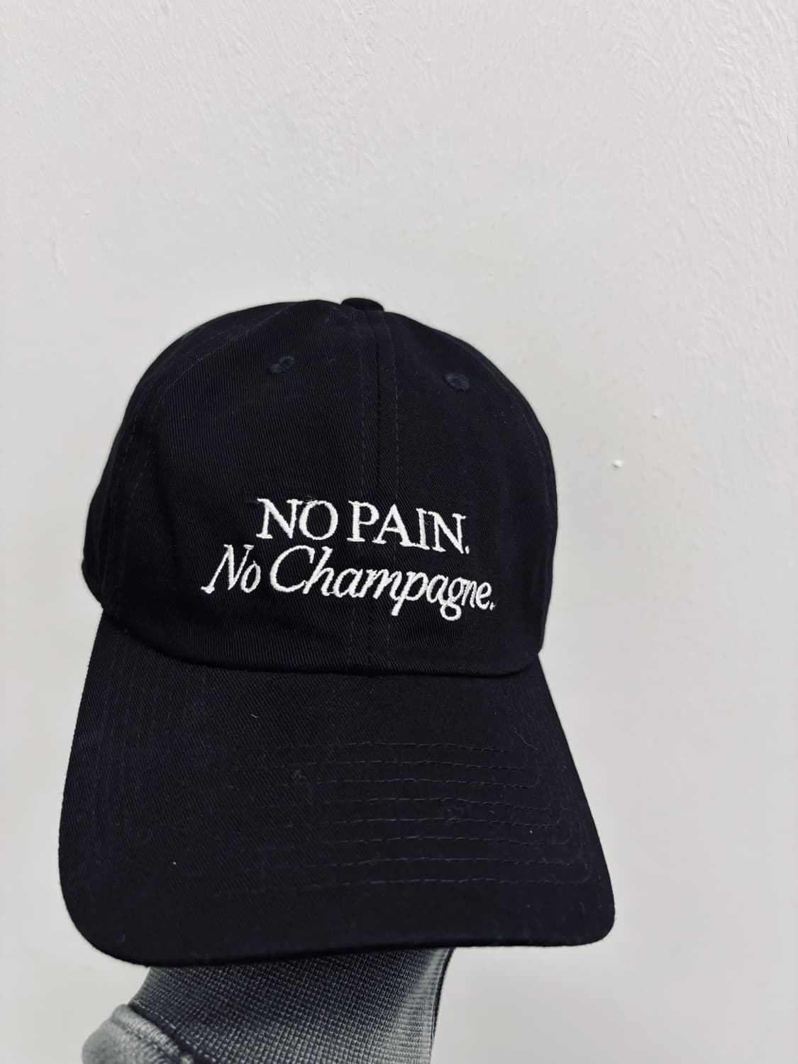 나일로라(NYLORA) 자수 볼캡 블랙 상품이미지1