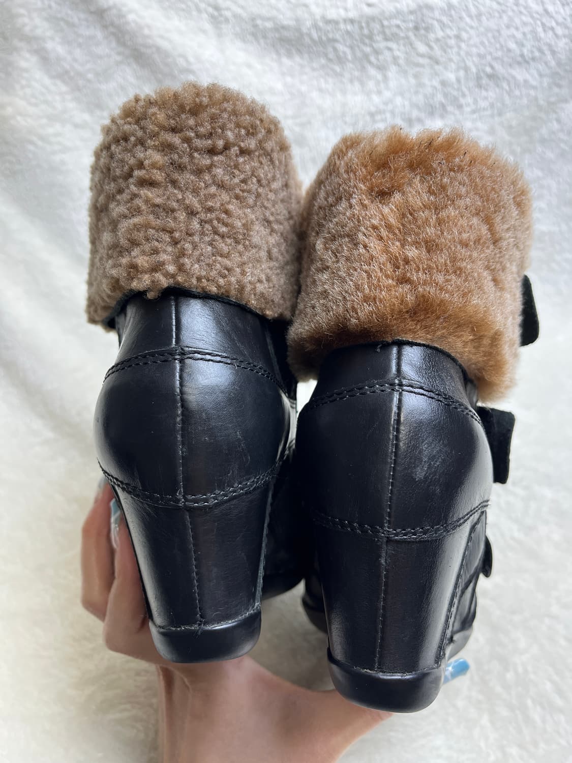 [37] 아쉬 털 가죽  웨지힐 스니커즈|| 235 상품이미지4