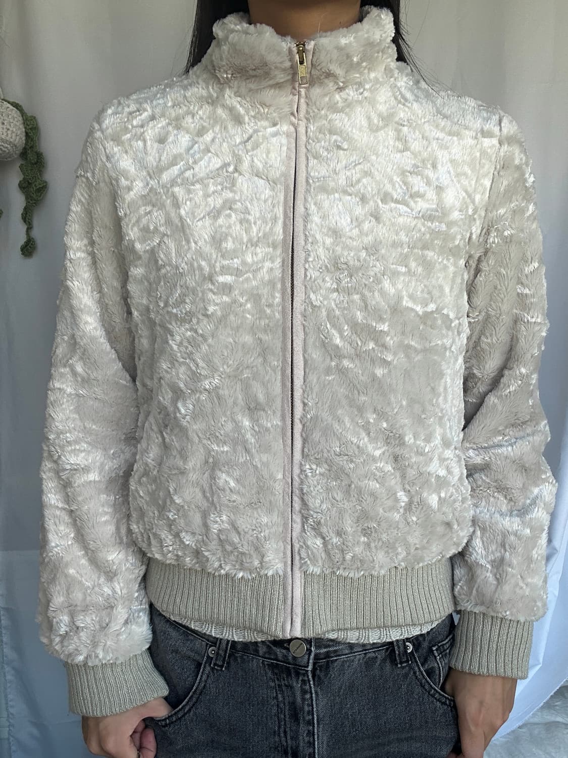 빈티지 퍼 집업 점퍼 상품이미지1