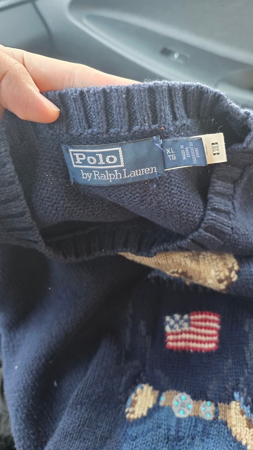 폴로 랄프로렌 베어 니트 스웨터 XL 상품이미지3
