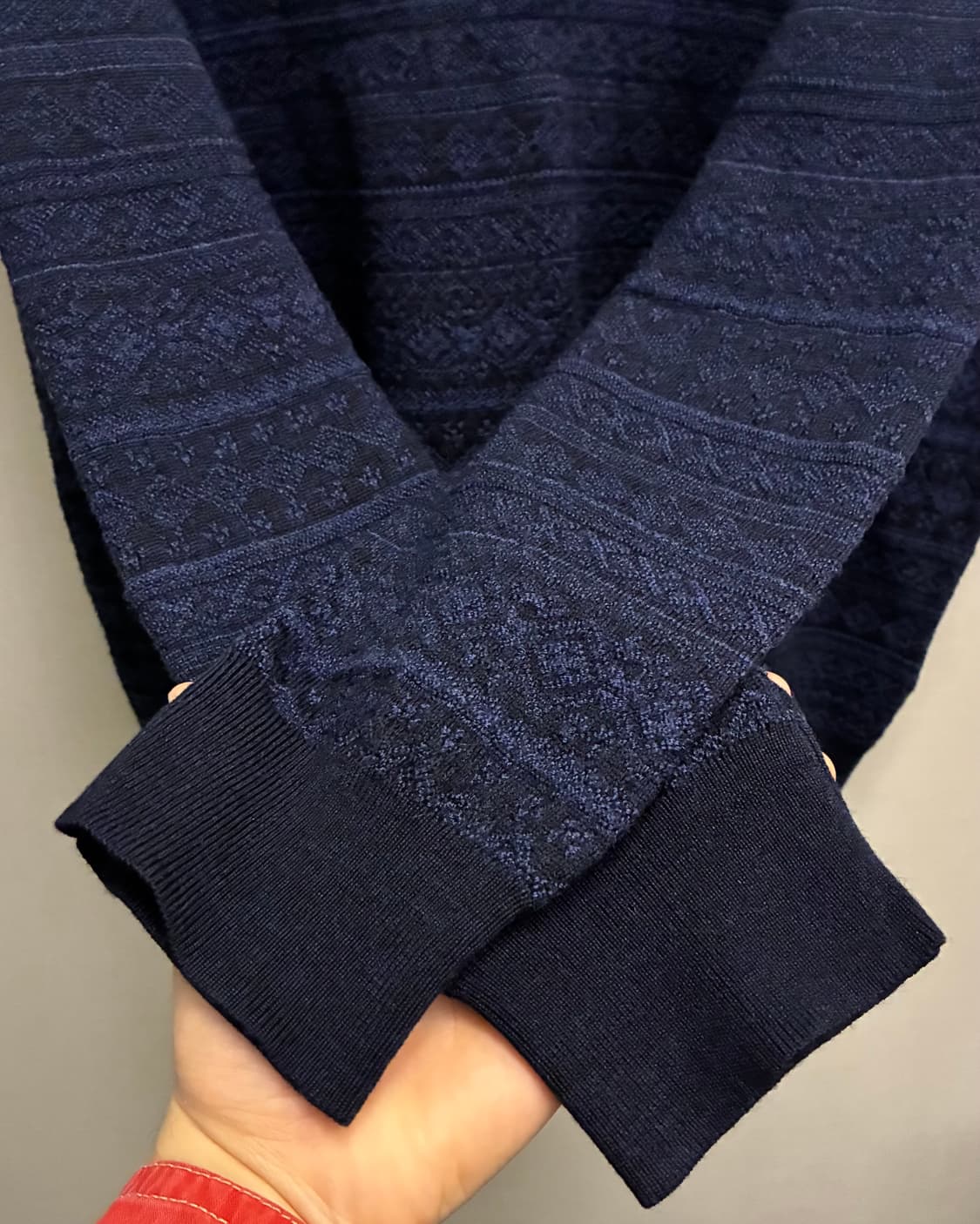 (L~XL)폴로랄프로렌 노르딕 페어아일 메리노울 크루넥 니트 네이비 상품이미지6