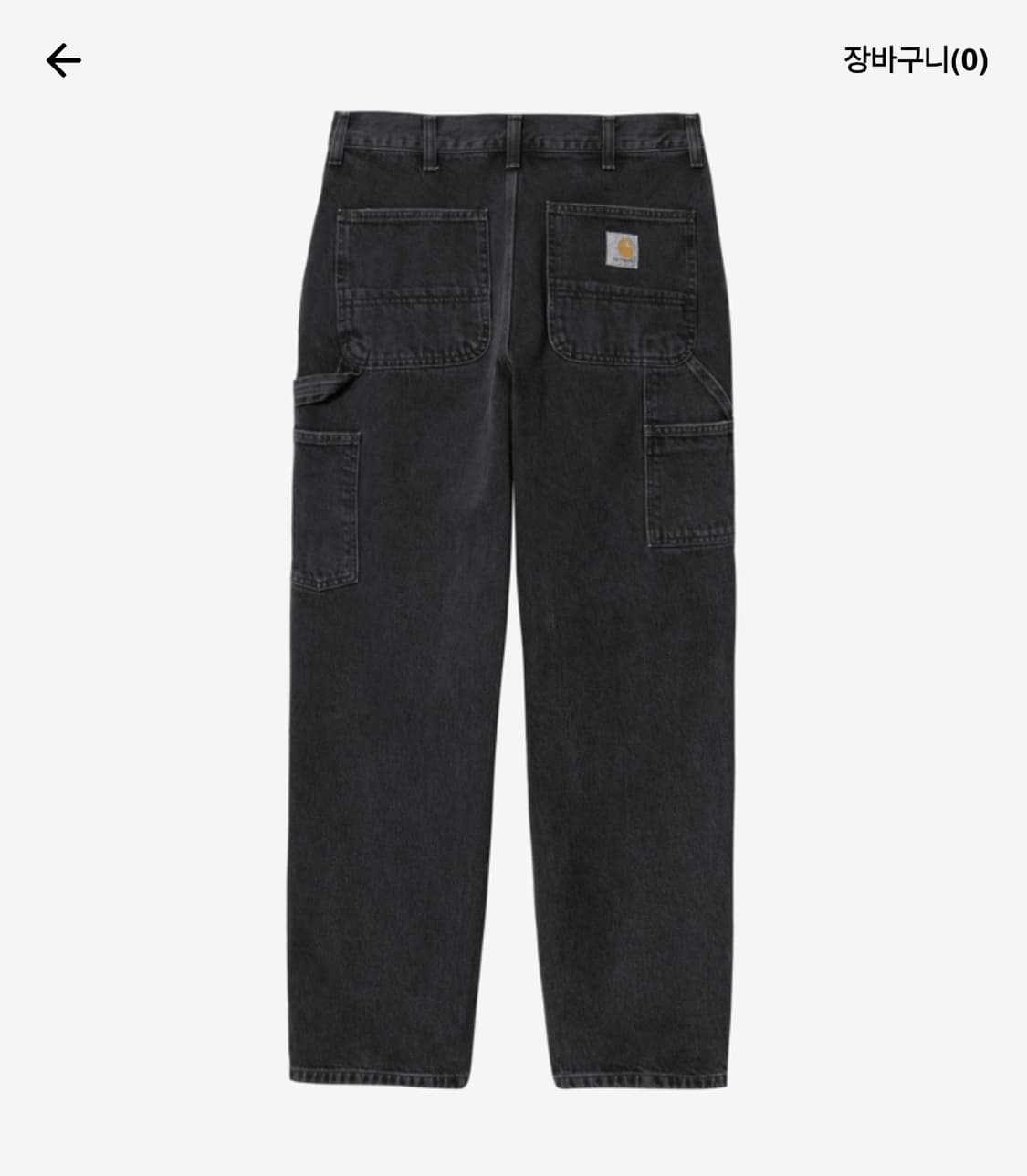 칼하트윕 싱글니 팬츠 스미스 블랙 29 상품이미지1