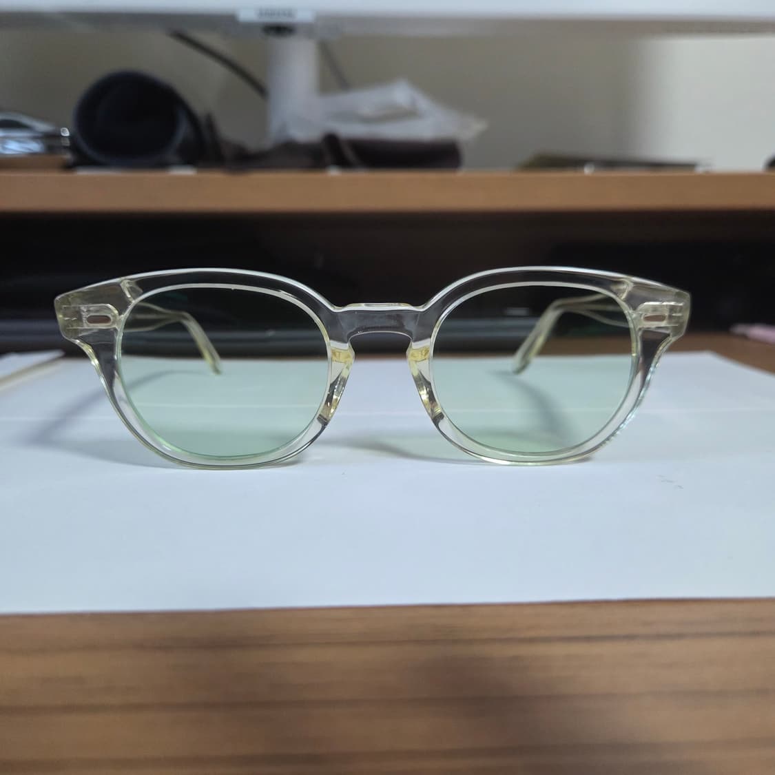 [46-22] 언커먼아이웨어 로저 샴페인 / 아넬형 아넬 투명 뿔테 상품이미지3