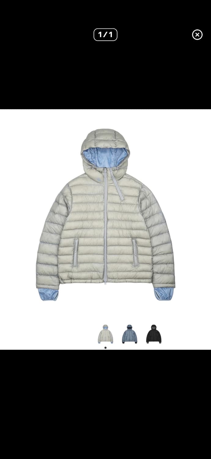 산산기어 서픽스 푸퍼 자켓 그레이 25fw 그레이 1사이즈 상품이미지1