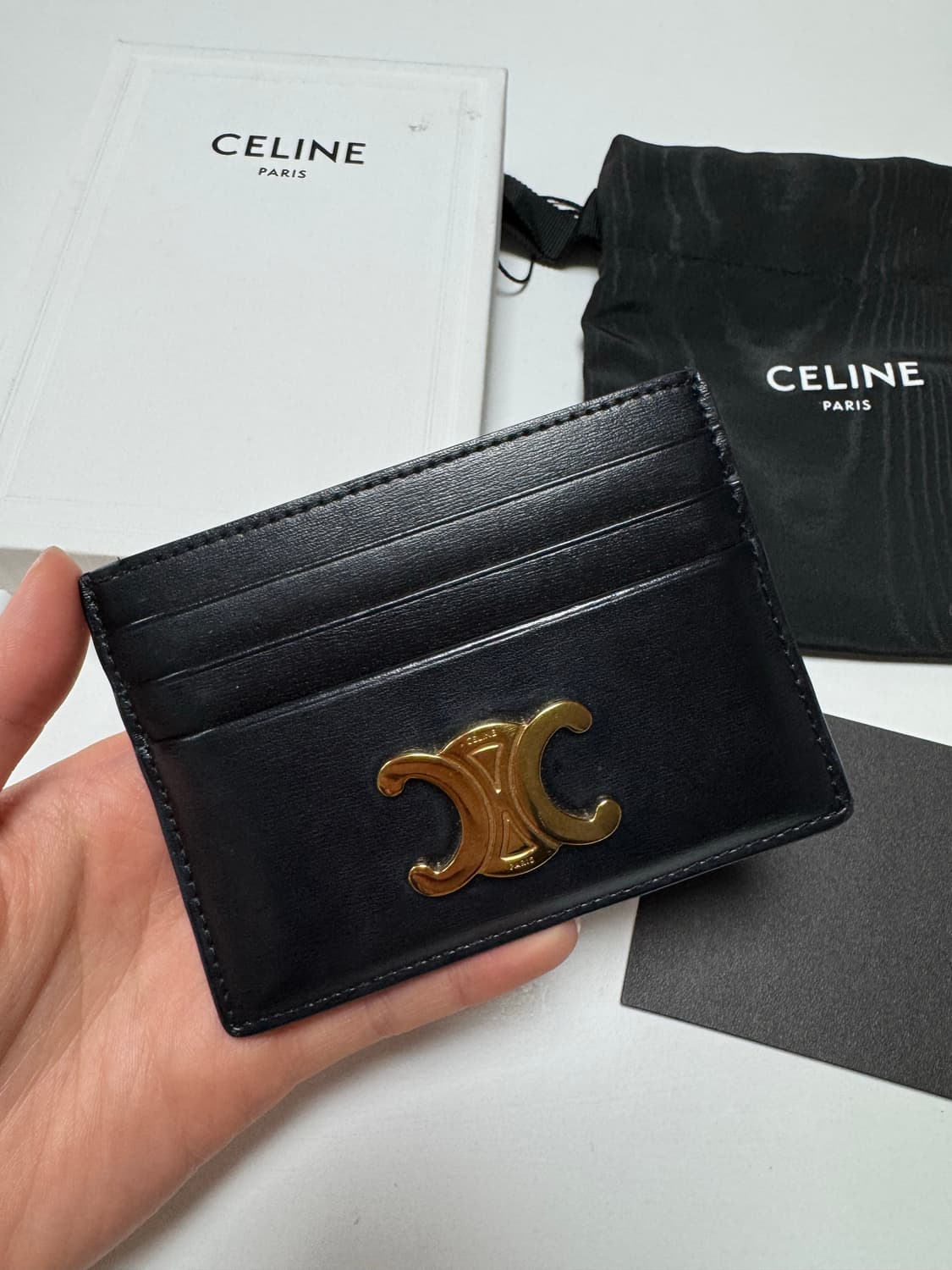 셀린느 트리옹프 카드지갑 블랙 상품이미지1
