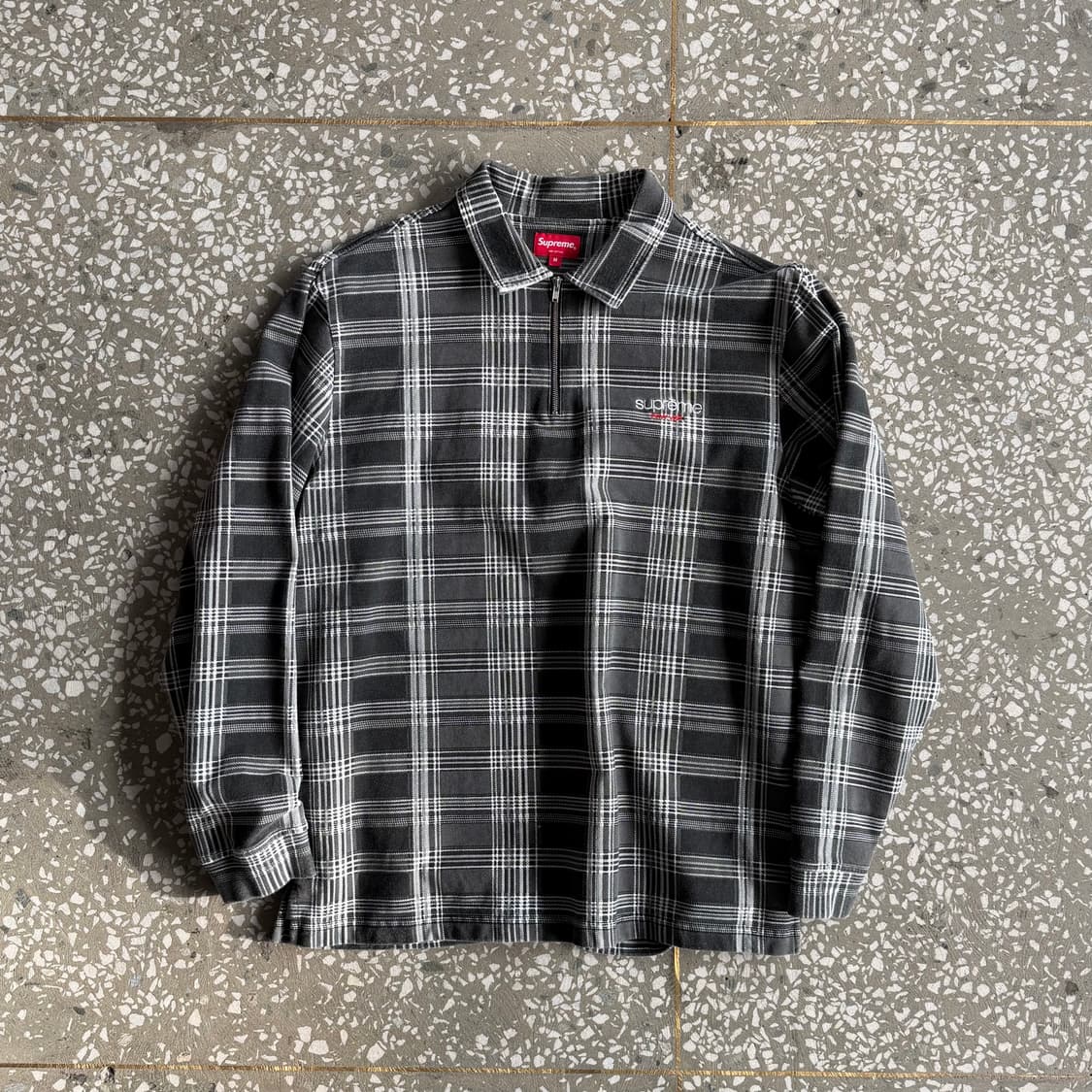 슈프림 체크 집업 자켓 상품이미지1