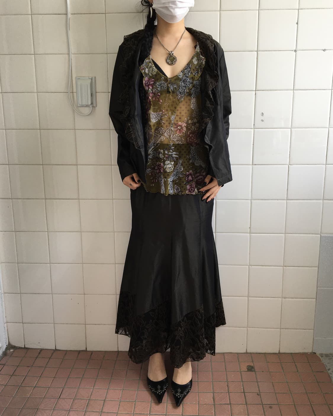 Lace ruffle point glossy set up 상품이미지10