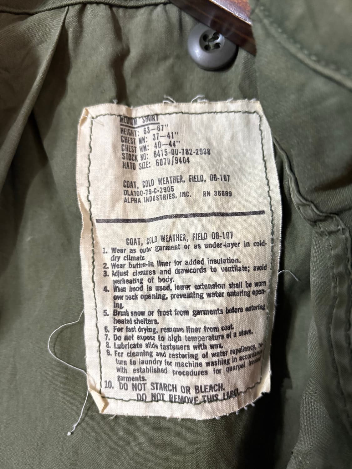 70‘s U.S Army M-65 Field Jacket. (3st) 상품이미지6