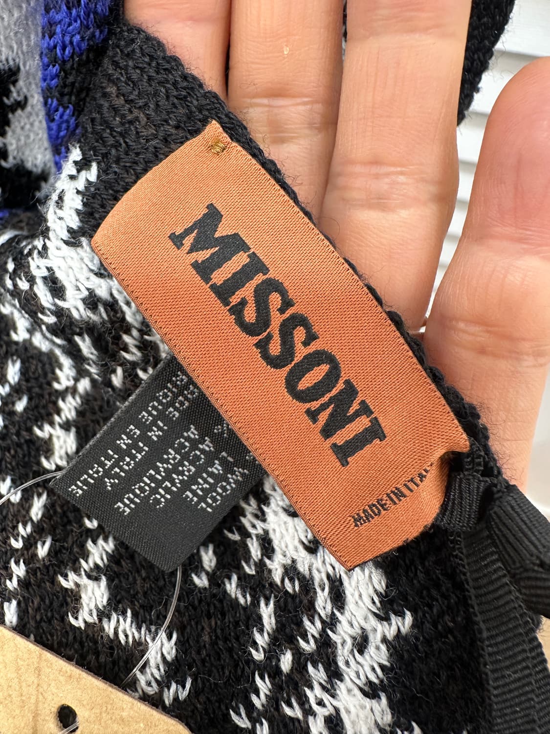 미쏘니 MISSONI 패턴 니트 머플러 상품이미지3
