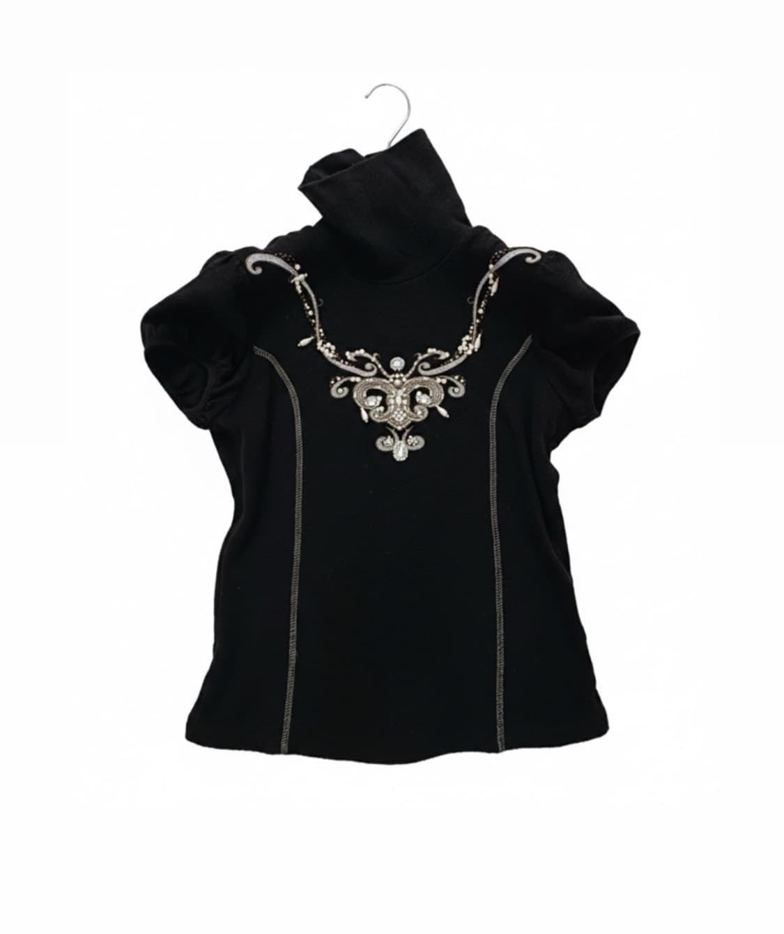 갸루 y2k 매긴나잇브릿지 mcginn 블랙 비즈 니트 44 상품이미지1