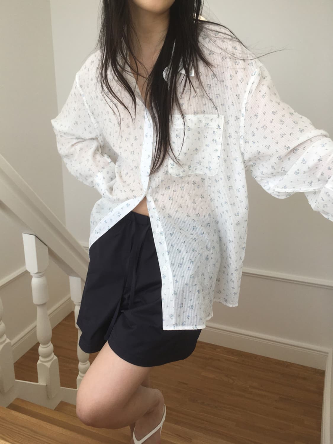 🏷️ 미엔느 블룸 거즈 셔츠 새상품 / 소라 상품이미지1