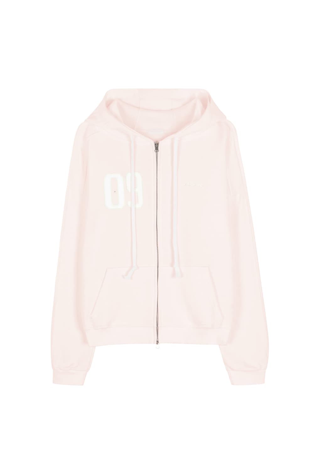 클리시어 09 Numbering hooded zip-up, Pink 상품이미지3