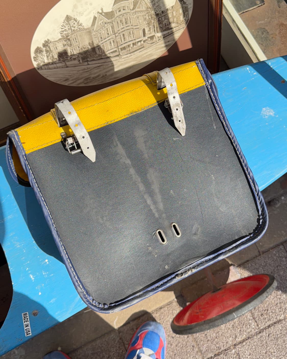 빈티지 소품 1990년 프랑스 우체부 바이크백 상품이미지5