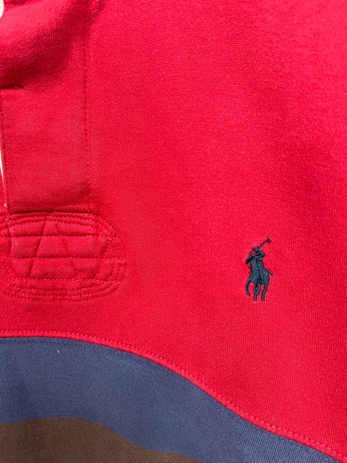 폴로 랄프로렌 스트라이프 배색 커스텀 핏 럭비 티셔츠 상품이미지3