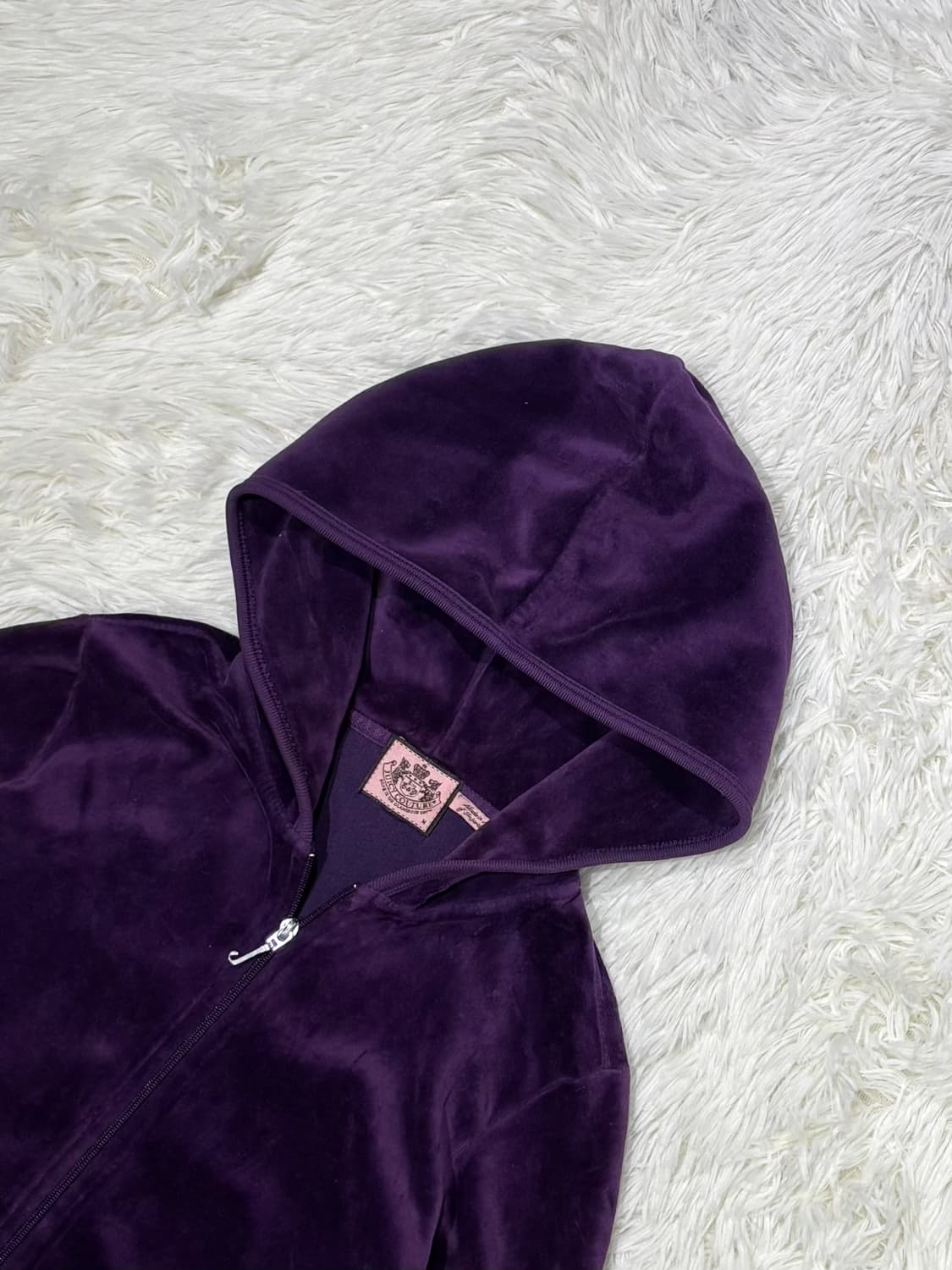 쥬시꾸뛰르 퍼플 벨벳 후드집업 상품이미지4
