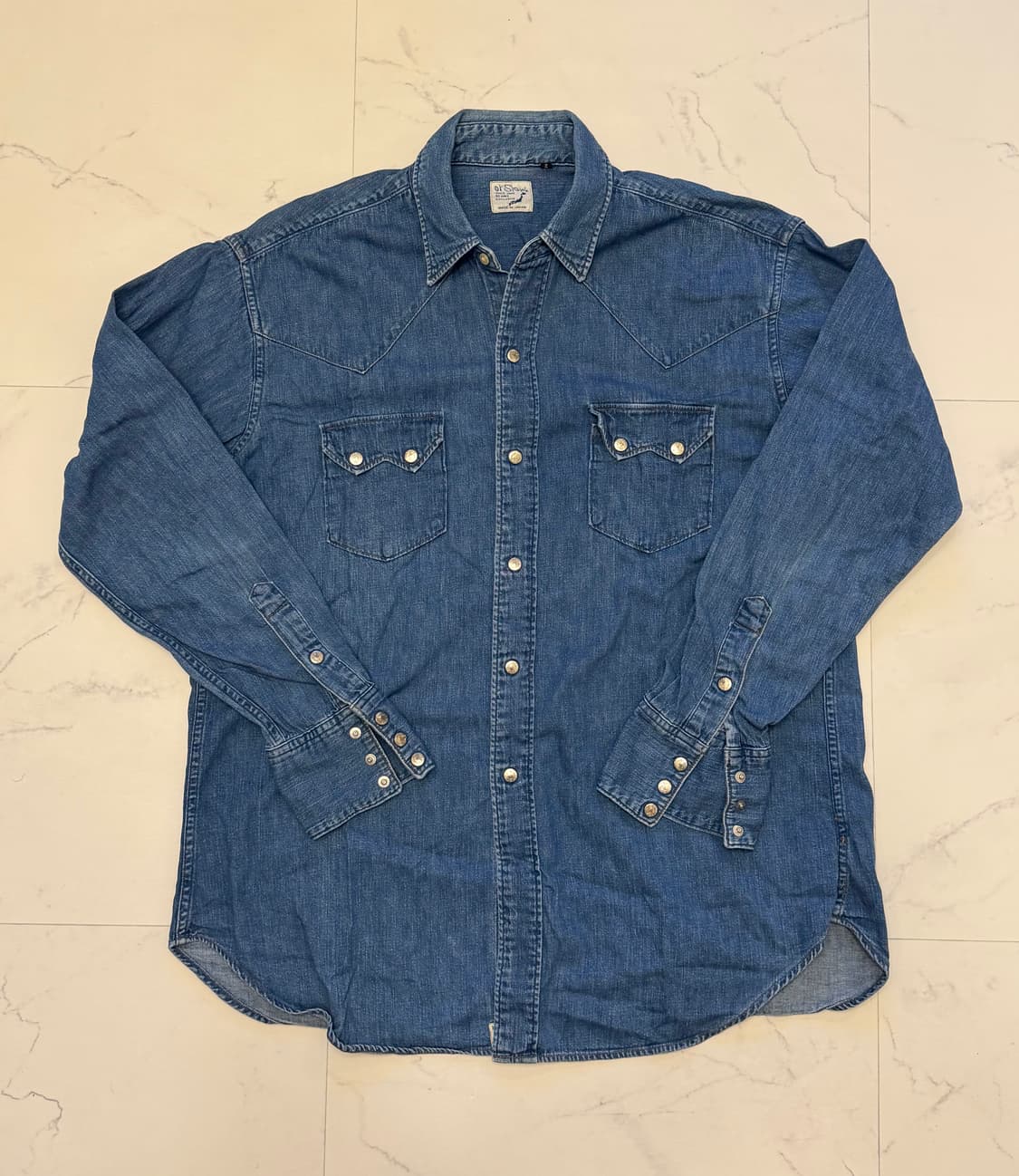 오어슬로우x빔즈 웨스턴 샴브레이 셔츠 상품이미지1