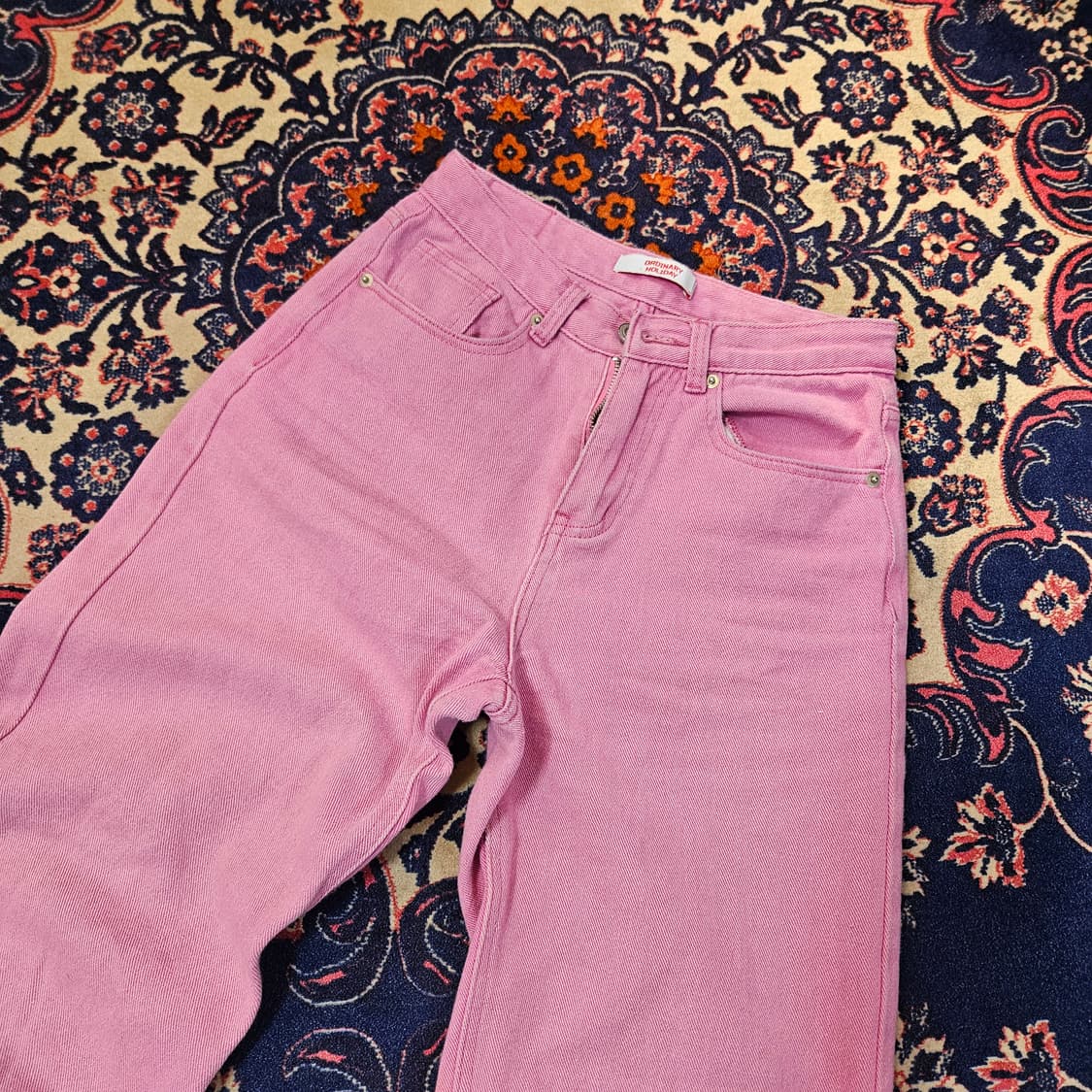 오디너리홀리데이 핑크 데님 팬츠  상품이미지3