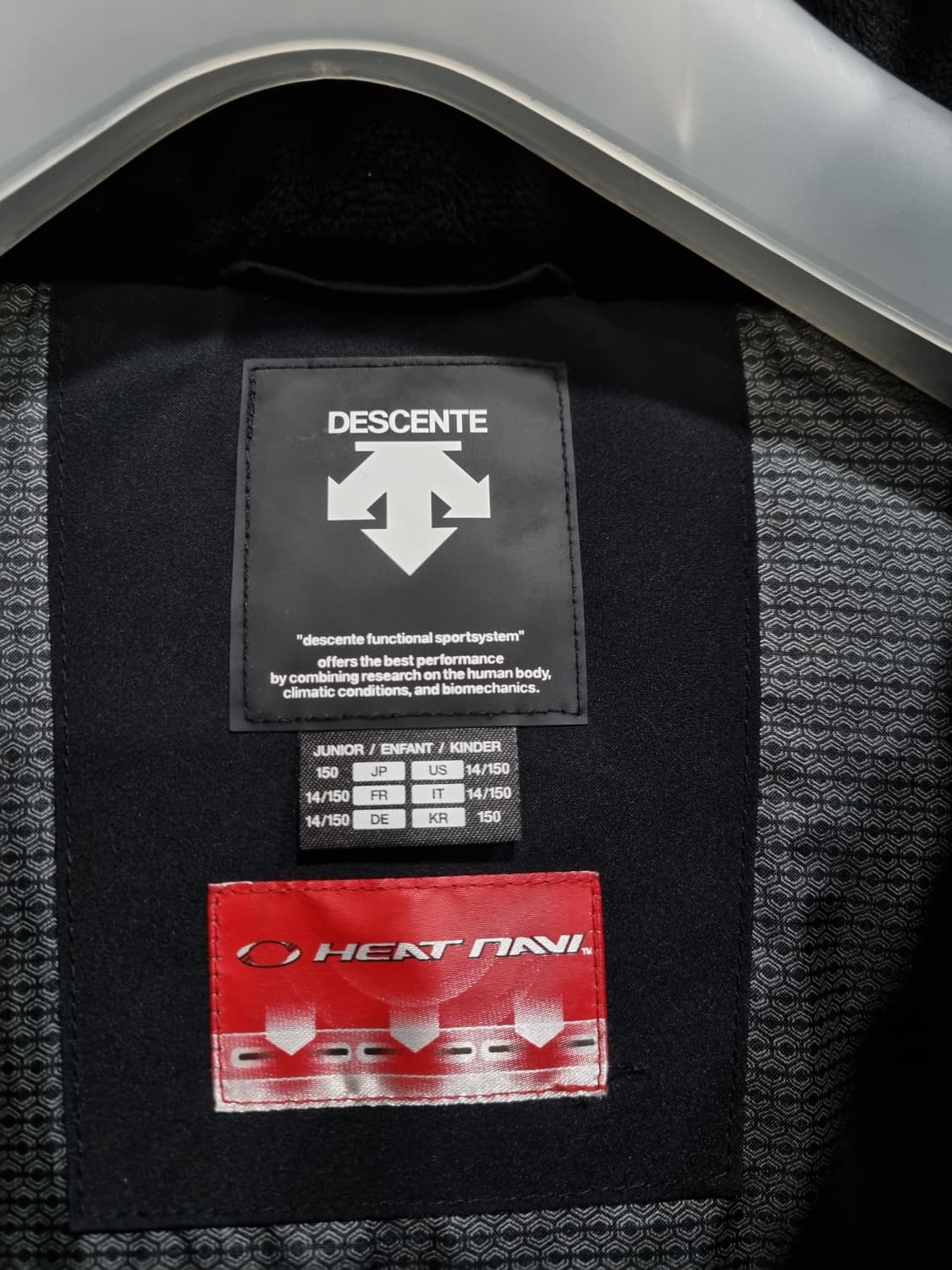 주니어 150 데상트 오리털 후드 패딩 조끼 상품이미지4