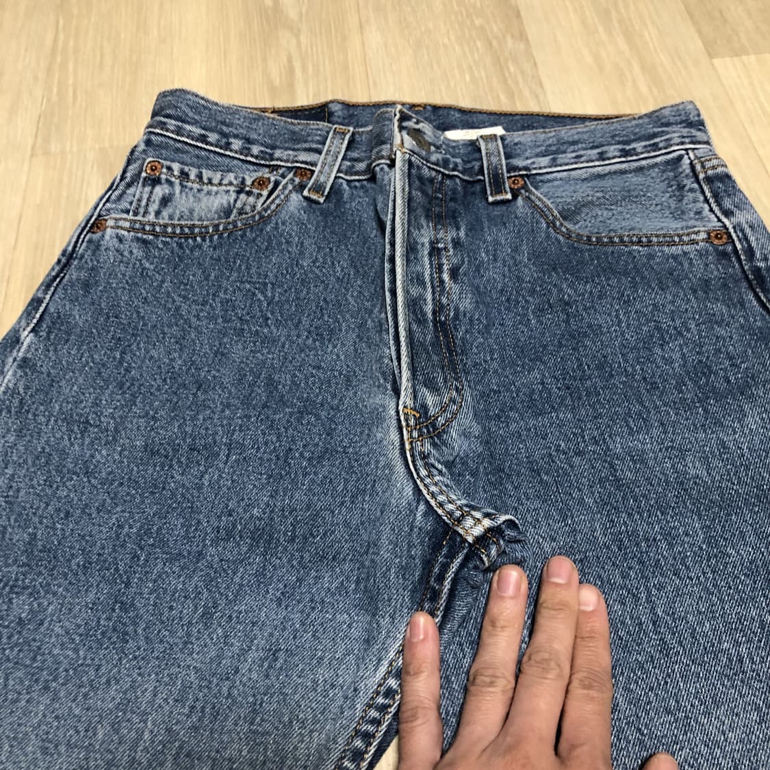 (27) 00's 리바이스 Levi's 501 스트레이트핏 연청 데님 상품이미지3