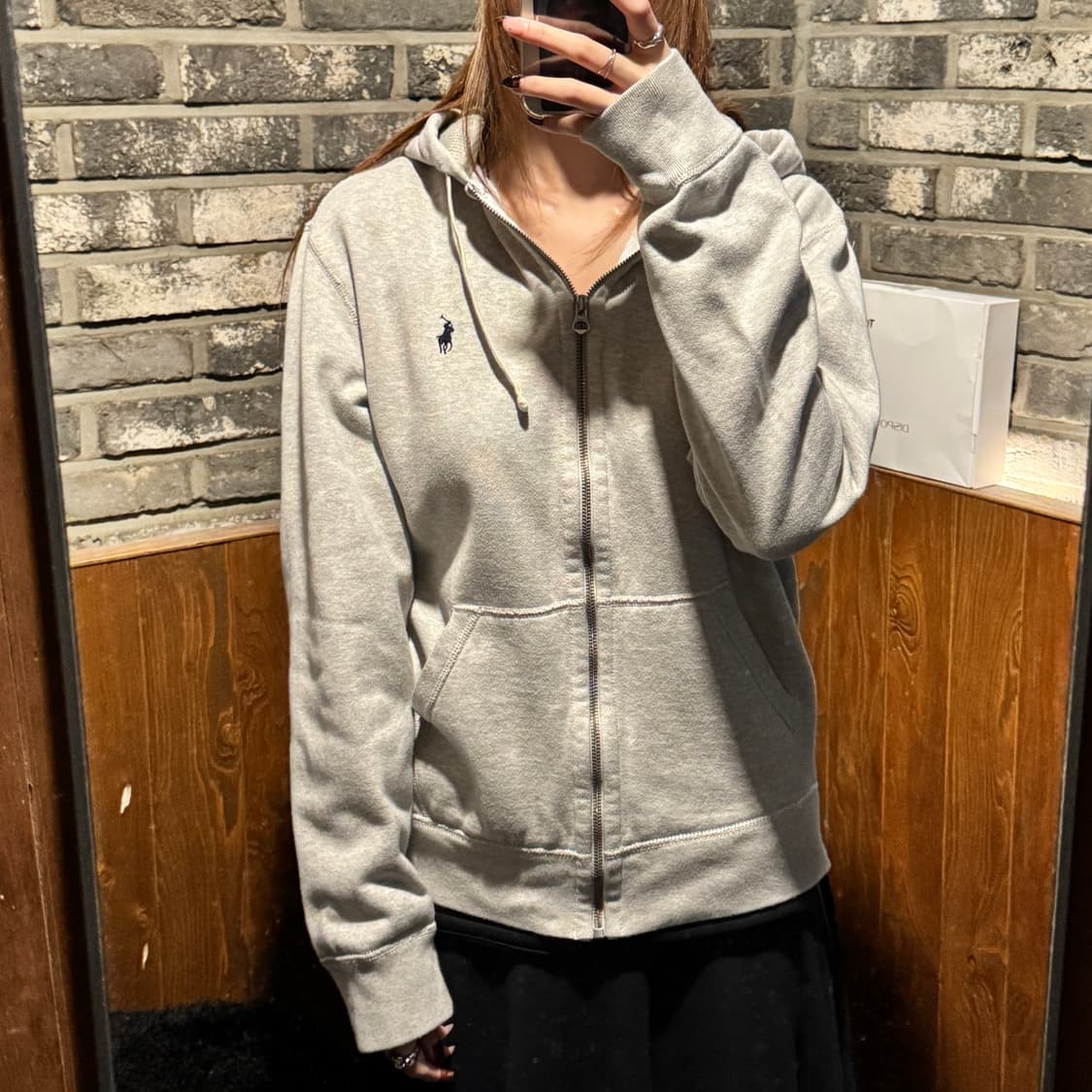 M) 폴로 랄프로렌 써멀 후드집업 그레이 상품이미지9