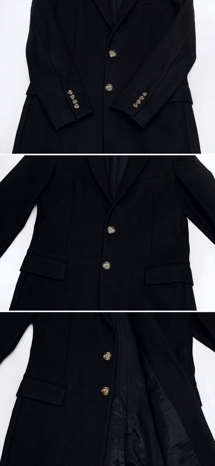 아미 (ami) 블랙 퓨어울 클래식 싱글 코트 (48 / 95-100) 상품이미지6