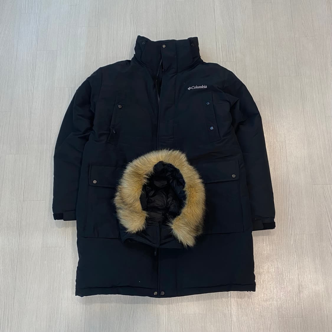 컬럼비아 옴니히트 다운 롱 패딩 블랙 100 L 상품이미지5