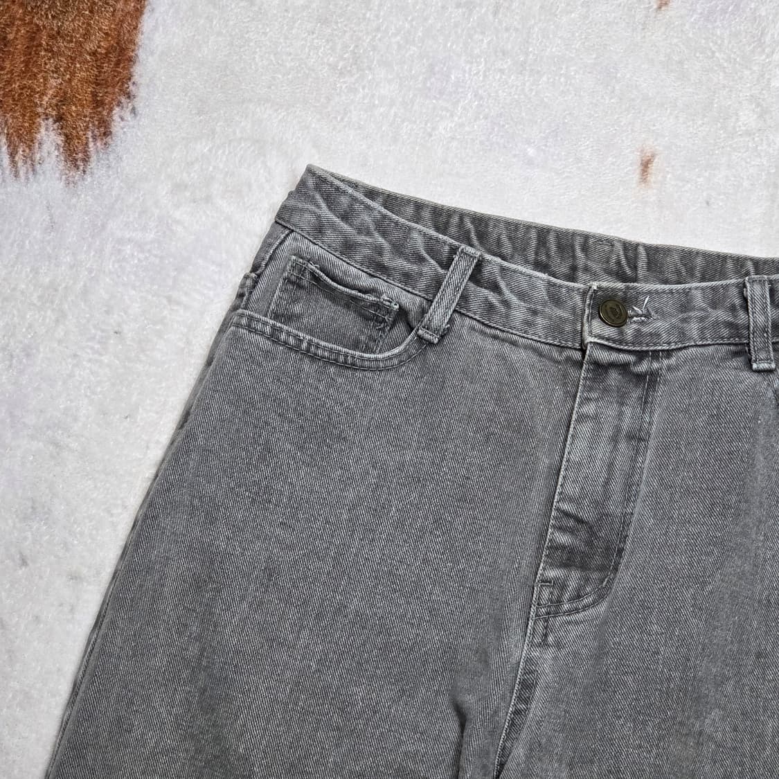 빈티지 그레이 와이드 데님팬츠 상품이미지2
