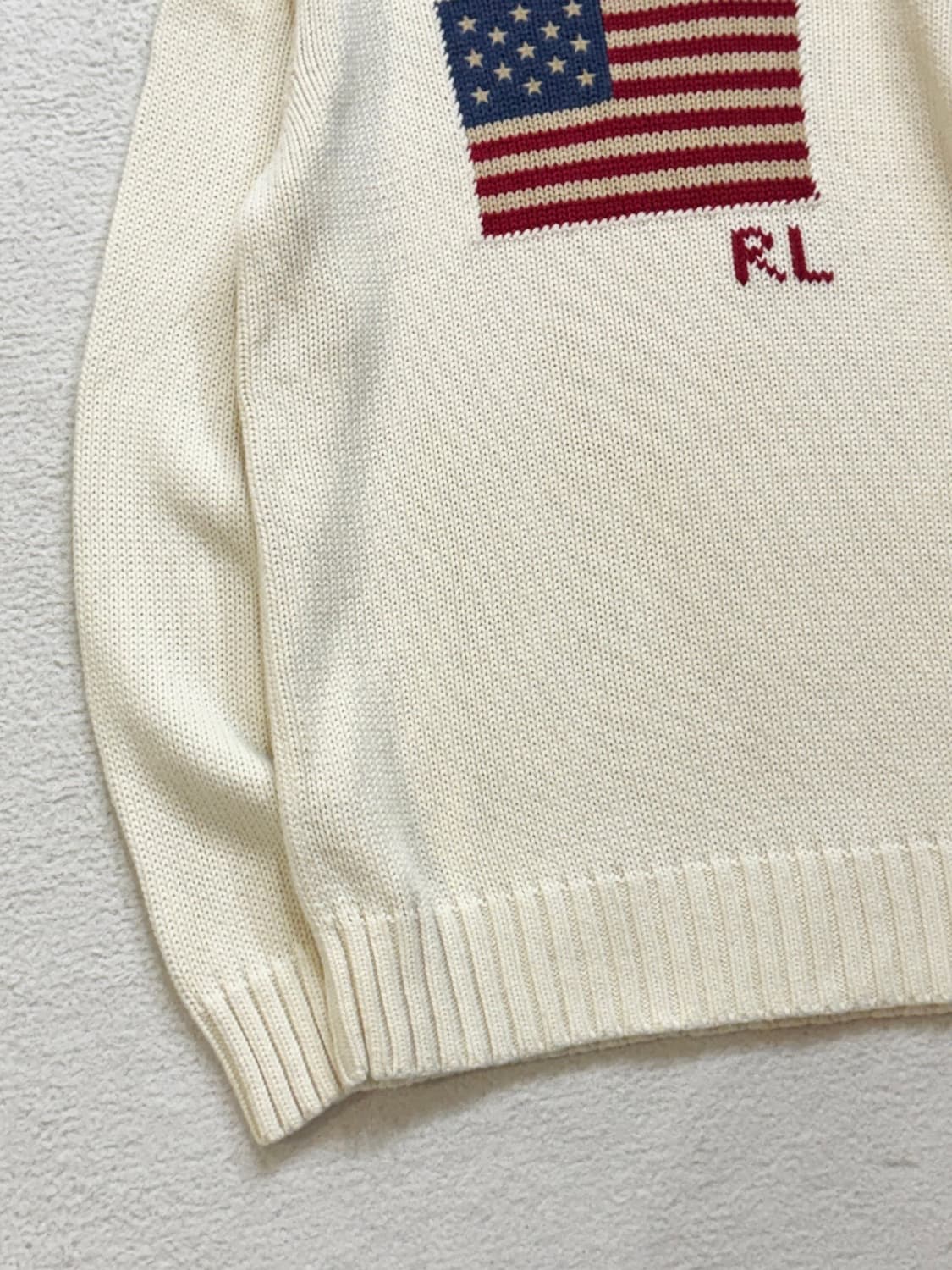 폴로 아이보리 성조기 니트 상품이미지3